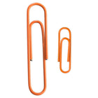 JAM Paper - Paquet combiné de trombones colourés - standard et jumbo - trombones orange - 1 paquet de 100 et 1 paquet de 75-Taille : 1 pouce (standard/régulier) et 2 pouces (jumbo) | Gardez vos piles de papier organisées avec des trombones colourés