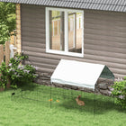 PawHut - Cage pour petits animaux 87 po pour poules, lapins, chinchillas-Recouvert d’un toit d’ombrage pour protéger des UV 
