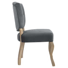 Modway - Array Français vintage Performance Velvet Fauteuil d’appoint de salle à manger - Gris-Revêtement en velours de performance