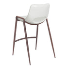 Zuo - Desi Tabouret de comptoir - Blanc/Noyer - Ensemble de 2-7