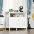 HOMCOM - Buffet 41,75 po L armoire de rangement - blanc-Peut également être utilisé comme étagère de rangement ou console dans le bureau et le salon 