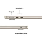 Apple - MacBook Air 13 po - M5 - 10 coeurs - 1 To SSD - Mémoire unifiée 16 Go - Comète - Français-Connectez Absolument Tout - MacBook Air comprend deux ports Thunderbolt 4, un port de recharge MagSafe, une prise pour écouteurs ainsi que la puce réseau sans fil N1 d’Apple pour le Wi-Fi 7 et le Bluetooth 6. Et il prend en charge Jusqu’à deux moniteurs externes