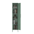 Manhattan Comfort - Armoire de rangement individuelle moderne Naomi 15 po avec casier - Vert-Garantie limitée du fabricant de 30 jours