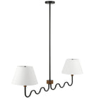 Modway - Sunlit Gribouillis à 2 bras Lumière suspendue - Noir noyer-Bras gribouillis