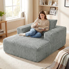 HOMCOM - Canapé-lit compact avec coussin pour salon - gris-Le coussin lombaire réduit la pression et améliore la détente tout au long de la journée    
