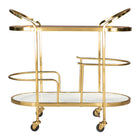 Zuo - Chariot-bar Antalya - Multicolore-Étagères supérieure et inférieure : 30,9 po L x 15,2 po P