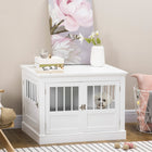 PawHut - meuble caisse pour chien 31 po avec trois portes pour chiens-Loquet verrouillable offrant sécurité et tranquillité d'esprit 