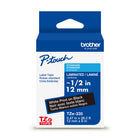 Brother - TZE335 Ruban pour étiqueteuse - 12 mm - blanc sur noir-Ruban laminé TZe noir avec texte blanc d’une largeur de 12 mm pour étiqueteuses P-touch de Brother