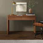 Hudson&Canal - Bureau Ashcroft 48'' - Noyer satiné-Finition en noyer satiné aspect bois