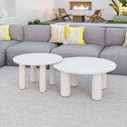 Zuo - Ola Table basse - Blanc - Ensemble de 2-Capacité de poids maximale: 45