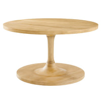 Modway - Lina Bois rond Table basse - Chêne-Bois massif de manguier