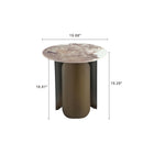 Manhattan Comfort - Table d’appoint Monica 19,68 po style moderne et glamour - Or-Caractéristiques Base moderne en acier inoxydable