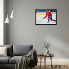 Alexander Ovechkin Washington Capitals Shooting sur toile - Toile encadree - 31" x 22"-Prêt à accrocher - livré entièrement assemblé