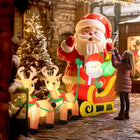 HOMCOM - Décorations de Noël extérieures de 8' avec affichage de lumières LED-Se dégonfle pour faciliter le rangement (lorsque vous n'éblouissez pas vos voisins) 