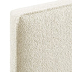Modway - Lindee Tissu Boucle Tête de lit King, Crème-Assemblée requise