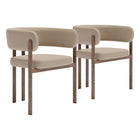 Zuo - Ruge Chaise de salle à manger - Beige - Ensemble de 2-Aucun assemblage requis