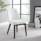 Modway - Viscount Tissu Fauteuil d’appoint de salle à manger Ensemble de 2 - Blanc-Rembourrage en tissu polyester