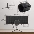 HOMCOM - Panneau D’Isolation Pliable Pour Microphone De Studio Avec Filtre Anti-Pop - Support-Angle de l’écran réglable pour trouver une position d’enregistrement adaptée à vos besoins 