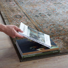 Modway - Hisa Treillis floral vintage vieilli Tapis de 5 pi l x 8 pi L - Argent, bleu, beige et brun-Fil polypropylène à deux fils