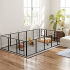 PawHut - Parc pour chien 16 panneaux avec sangles pour petits chiens - 24 po H-Fabriqué en acier résistant à la rouille pour plus de durabilité