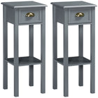 HOMCOM - Table de chevet - lot de 2-Le design moderne et élégant permet à l'ensemble de 2 tables d'appoint de s'adapter à tout décor 