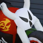 HOMCOM - Décorations gonflables éclairées d'extérieur de 6 pieds de long pour Halloween - Faucheuse - multicoloure-Livré avec tout le matériel et les accessoires nécessaires 