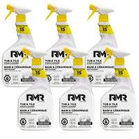 RMR Solutions - Nettoyant pour baignoires et carreaux - 946 ml (paquet de 6)-L'action moussante du Nettoyant pour baignoires et carreaux RMR vous donne non seulement un meilleur contrôle sur l'endroit où vous vaporisez, mais elle agit également comme un agent de surface (tensioactif) supplémentaire pour adhérer fermement aux surfaces de salle de bain plus complexes.