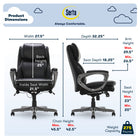 Serta® - Fauteuil de direction SmartLayers™ Arlington Air™, noir-Testé pour supporter une capacité de 250 lb