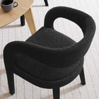 Modway - Pinnacle Boucle Tapis Chaise à manger Ensemble de 2 - Noir-Assemblée requise
