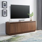 Hudson&Canal - Meuble TV Presque pour téléviseurs jusqu'à 75" - Noyer satiné-Caractéristiques assemblage facile
