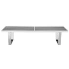 Modway - Sauna 5' Acier inoxydable Banc - Argent-Pieds en acier inoxydable massif