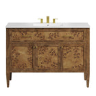 Modway - Elysian 48" Vanité de salle de bain à un seul lavabo - Brun blanc-Assemblée requise