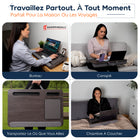 ShoppingAll - Bureau Portatif Avec Coussin – Convient Aux Ordinateurs Portables Jusqu’à 17 Pouces – Gris-7