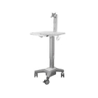 Amer Mounts - Chariot médical sur pied léger avec support d'affichage-Capacité de charge globale 7,5~15,5 kg (16,54~34,17 lb)