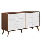 Modway - Transmit 60 po Commode, Blanc noyer-Habilleuse de style mi-siècle