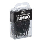 JAM Paper - Trombones géants colourés - grands trombones noirs de 5 cm - paquet de 75-Taille : 2 pouces (grand/jumbo) | Gardez vos piles de papier organisées avec des trombones de couleur