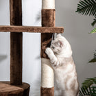 PawHut - Arbre à chat géant 94 po-102 po, tour haute jusqu’au plafond, marron-Design peu encombrant pour s'adapter à n'importe quel espace de votre maison 