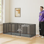PawHut - Cage pour chien robuste 83 po, grande caisse pour chien avec tapis-Livré avec un tapis hygiénique lavable gratuit pour plus de confort et un nettoyage facile 