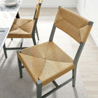 Modway - Bodie Chaise à manger - Gris clair naturel-Capacité de poids : 330 lb.