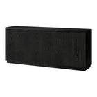 Hudson&Canal - Table buffet Mansfield 68" L - Grain noir-Le dessus a une capacité de poids de 75 lb, la zone de rangement intérieure peut contenir 20 lb sur chaque étagère