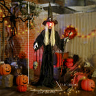 Outsunny - Décoration d'Halloween animée - sorcière animatronique - noir-Fabriqué à partir de matériaux robustes et durables assurant le plaisir pour de nombreux Halloweens 