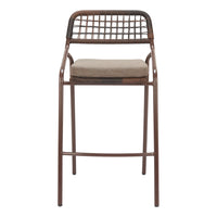 Zuo - Rio Tabouret de bar - Brun - Ensemble de 2-Coussin amovible