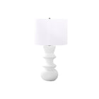 Monarch Specialties - Luminaire - 26 po H Lampe De Table - Crème Céramique - Abat-Jour Ivoire / Crème - Contemporain-Cette lampe de table élégante et à la mode de 26 pouces de haut avec une base géométrique unique apportera une touche contemporaine à votre bureau à domicile, votre salon ou votre chambre à coucher