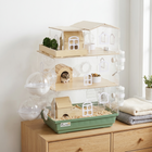 PawHut - Grande cage pour hamster, habitat acrylique 3 niveaux avec bouteilles d'eau-Un design vertical unique à trois niveaux permet de gagner de la place et d’héberger plusieurs hamsters nains séparément  
