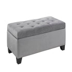 Brassex - Aiden Ottoman de rangement - gris-Profil mince
