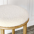 Modway - Fable Tissu Boucle Tabourets de bar - Ivoire de chêne - Ensemble de 2-Ossature en bois