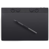 Wacom - Intuos Pro Medium Bluetooth Tablette graphique professionnelle 2025 - noir-Le Pro Pen 3 offre une précision étonnante, 8192 niveaux de pression, un support d’inclinaison et un suivi sans décalage pour des traits fluides et précis ; Choisissez une prise mince, droite ou évasée, ajustez l’équilibre et la disposition des boutons pour plus de précision et de confort