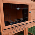 PawHut - Clapier à lapin à 2 niveaux, cage pour furet avec rampe et plateau amovible - 39,6 po L x 21,7 po l x 40 po H-Toit imperméable en matériau composite d'asphalte vert empêchant la pénétration de l'eau 