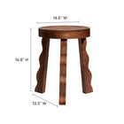 Modway - Sorrel Bois sculpté Tabouret - Noyer-Finition couleur noyer