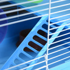 PawHut - Cage pour hamster 18 po L Grande Maison pour petits animaux à 2 niveaux - Bleue-Bouteille d'eau, gamelles, roue d'exercice et tube de jeu inclus